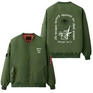 " No Weapon Formed Against us " Bomber Jacket