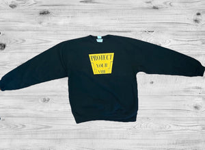 Black/Yellow Crew neck