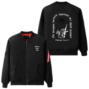 " No Weapon Formed Against us " Bomber Jacket