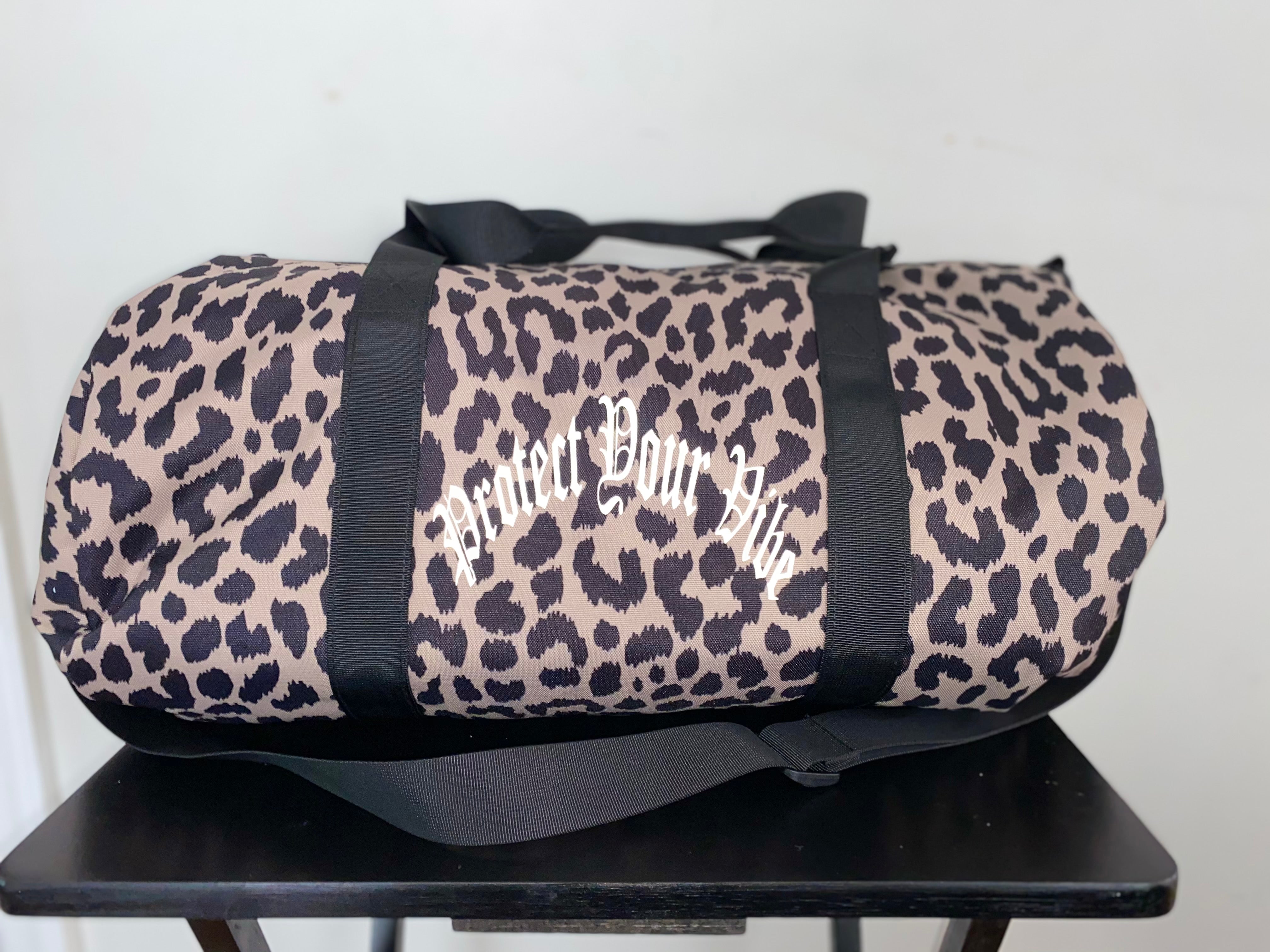 Leopard PYV Reflective Duffle Bag