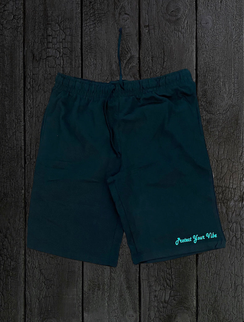 Teal Reflectived Black short