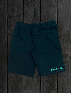 Teal Reflectived Black short