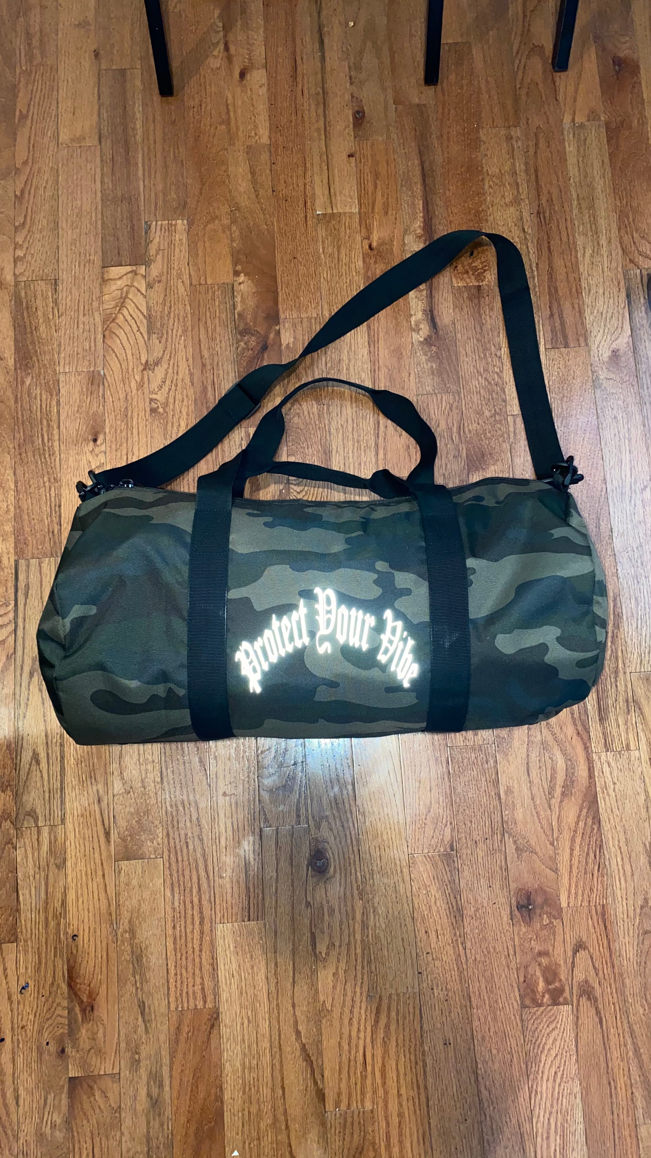 Camo duffel bag